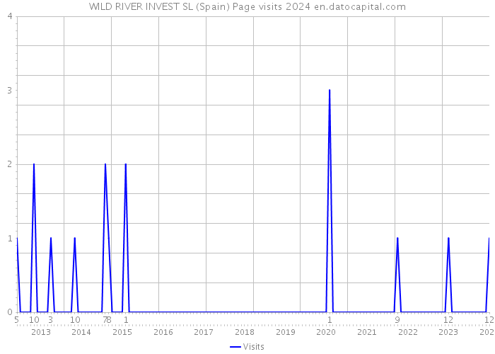 WILD RIVER INVEST SL (Spain) Page visits 2024 