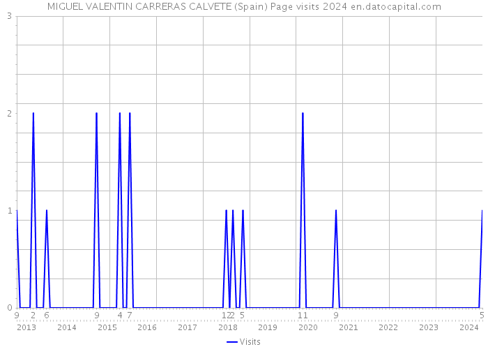 MIGUEL VALENTIN CARRERAS CALVETE (Spain) Page visits 2024 