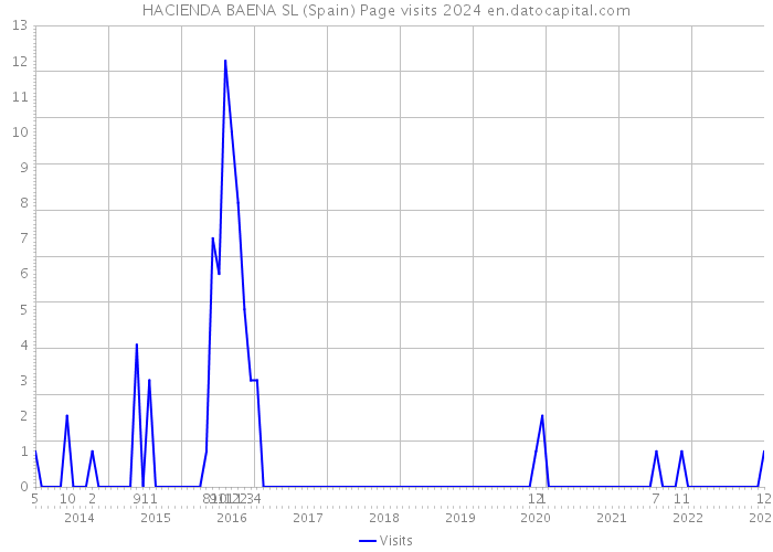 HACIENDA BAENA SL (Spain) Page visits 2024 