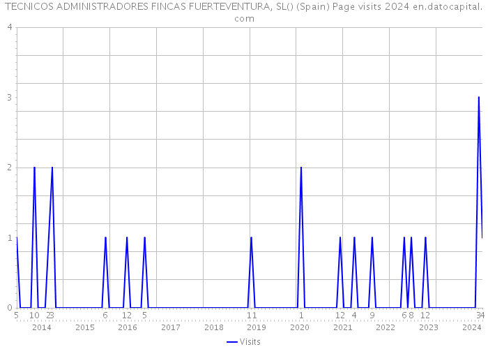 TECNICOS ADMINISTRADORES FINCAS FUERTEVENTURA, SL() (Spain) Page visits 2024 