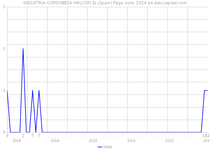 INDUSTRIA CORDOBESA HALCON SL (Spain) Page visits 2024 