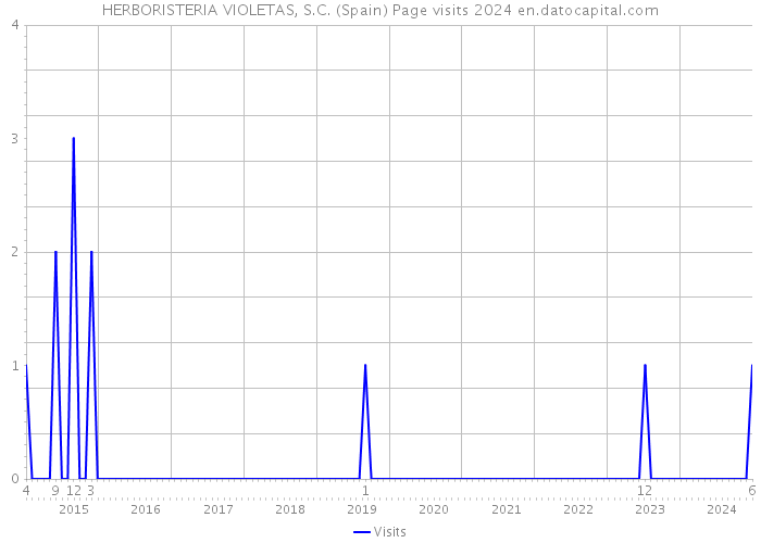 HERBORISTERIA VIOLETAS, S.C. (Spain) Page visits 2024 