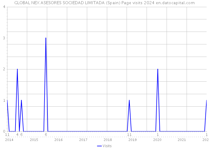 GLOBAL NEX ASESORES SOCIEDAD LIMITADA (Spain) Page visits 2024 