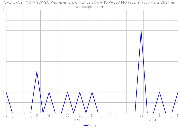 Q-ENERGY TYG IV SCR SA. Representan: GIMENEZ SORIANO PABLO PIO (Spain) Page visits 2024 