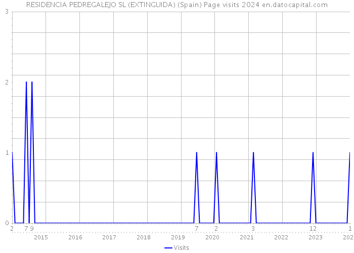 RESIDENCIA PEDREGALEJO SL (EXTINGUIDA) (Spain) Page visits 2024 