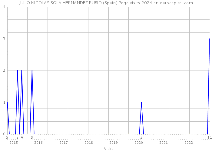 JULIO NICOLAS SOLA HERNANDEZ RUBIO (Spain) Page visits 2024 