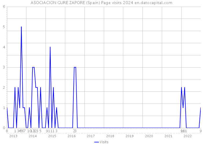 ASOCIACION GURE ZAPORE (Spain) Page visits 2024 