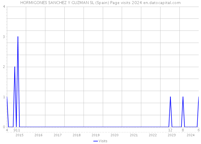 HORMIGONES SANCHEZ Y GUZMAN SL (Spain) Page visits 2024 