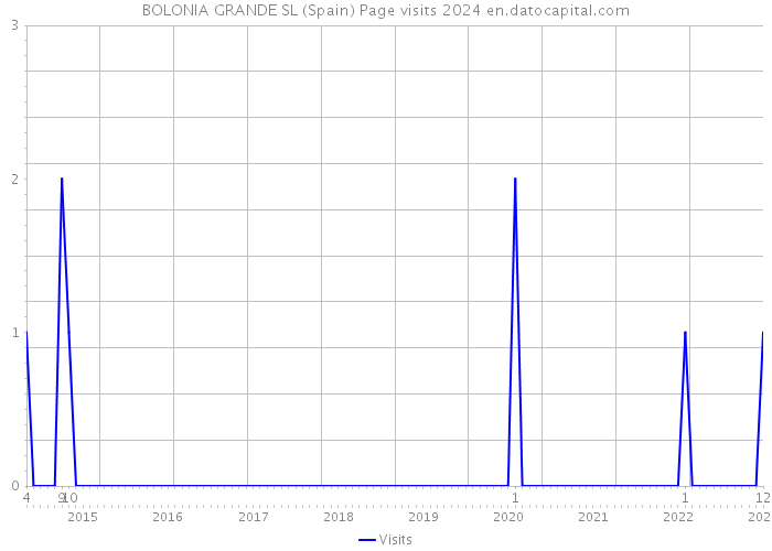 BOLONIA GRANDE SL (Spain) Page visits 2024 
