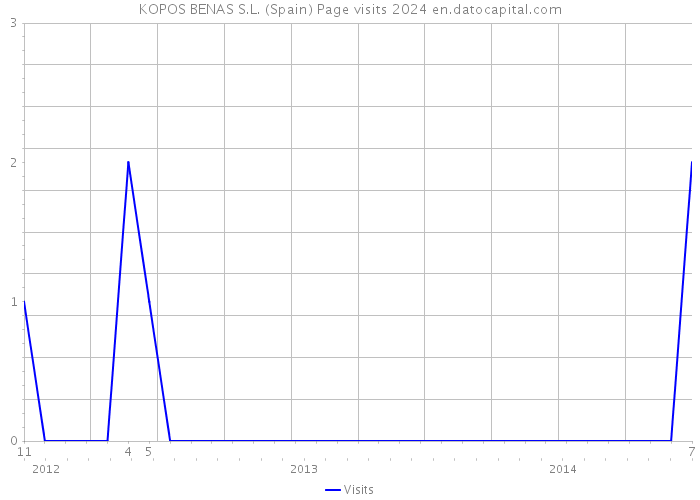 KOPOS BENAS S.L. (Spain) Page visits 2024 