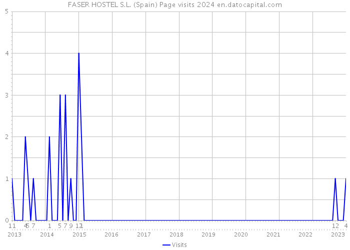 FASER HOSTEL S.L. (Spain) Page visits 2024 