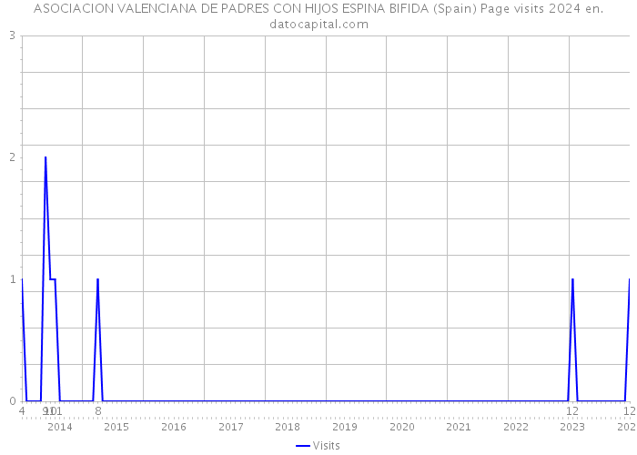 ASOCIACION VALENCIANA DE PADRES CON HIJOS ESPINA BIFIDA (Spain) Page visits 2024 