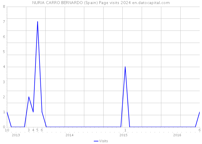 NURIA CARRO BERNARDO (Spain) Page visits 2024 