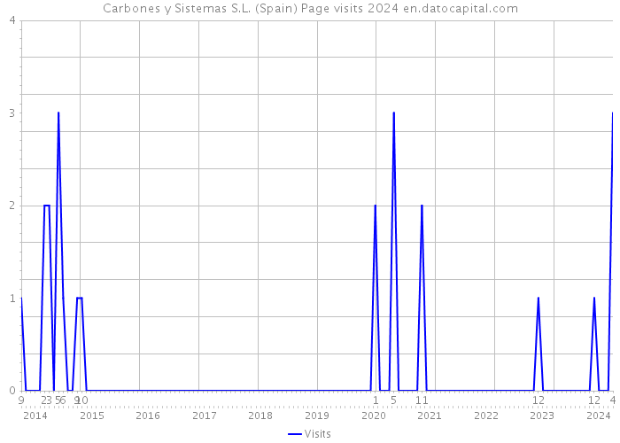 Carbones y Sistemas S.L. (Spain) Page visits 2024 