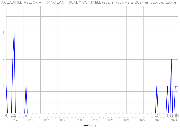 AGESEM S.L. ASESORIA FINANCIERA, FISCAL Y CONTABLE (Spain) Page visits 2024 