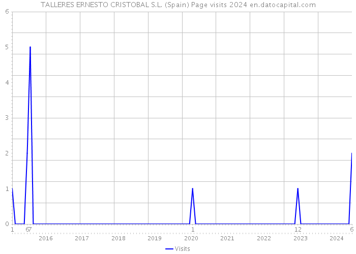 TALLERES ERNESTO CRISTOBAL S.L. (Spain) Page visits 2024 