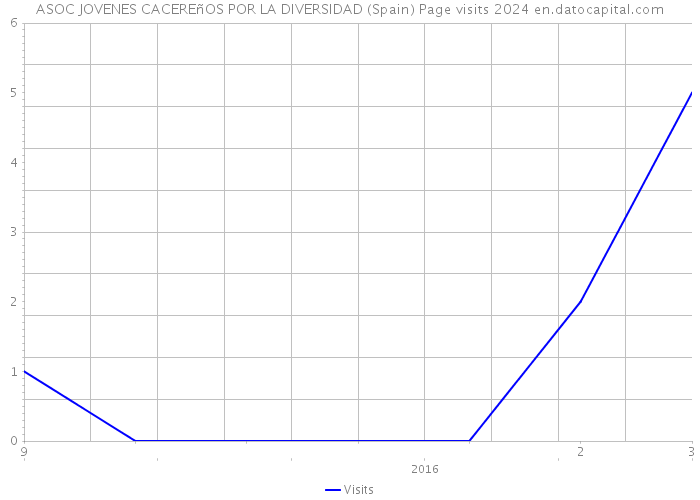 ASOC JOVENES CACEREñOS POR LA DIVERSIDAD (Spain) Page visits 2024 