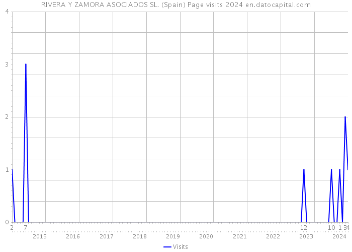 RIVERA Y ZAMORA ASOCIADOS SL. (Spain) Page visits 2024 