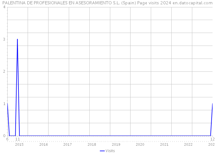 PALENTINA DE PROFESIONALES EN ASESORAMIENTO S.L. (Spain) Page visits 2024 