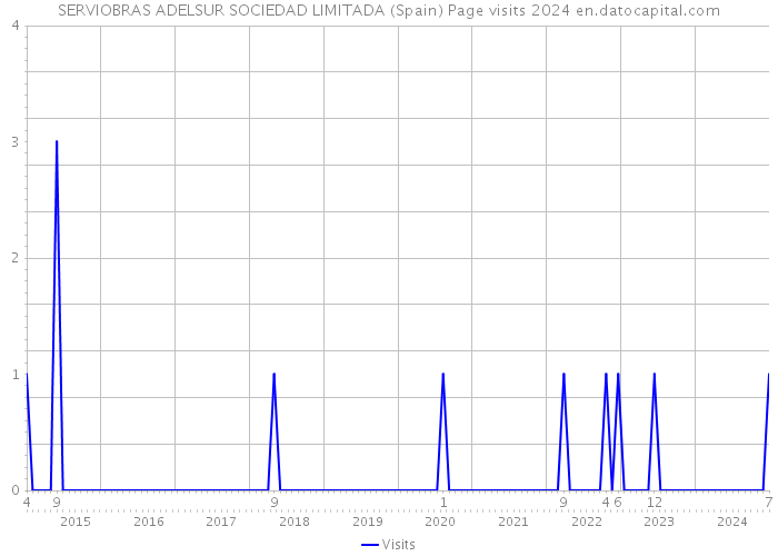SERVIOBRAS ADELSUR SOCIEDAD LIMITADA (Spain) Page visits 2024 