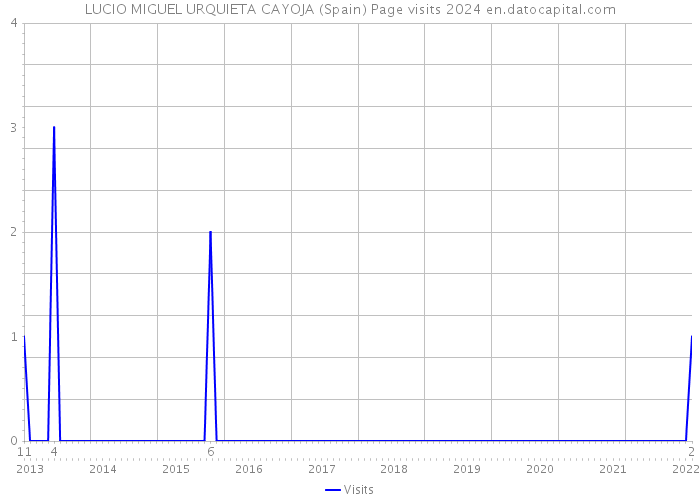 LUCIO MIGUEL URQUIETA CAYOJA (Spain) Page visits 2024 