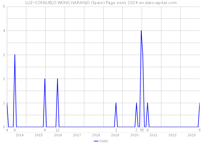 LUZ-CONSUELO WONG NARANJO (Spain) Page visits 2024 