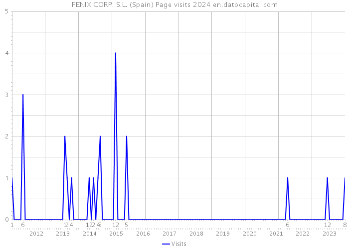 FENIX CORP. S.L. (Spain) Page visits 2024 