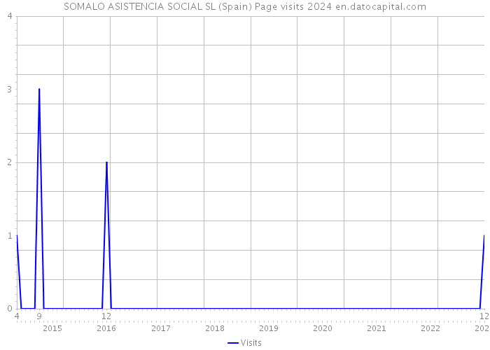 SOMALO ASISTENCIA SOCIAL SL (Spain) Page visits 2024 