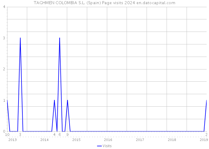 TAGHMEN COLOMBIA S.L. (Spain) Page visits 2024 
