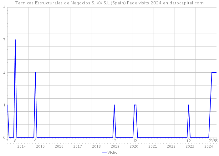 Tecnicas Estructurales de Negocios S. XX S.L (Spain) Page visits 2024 