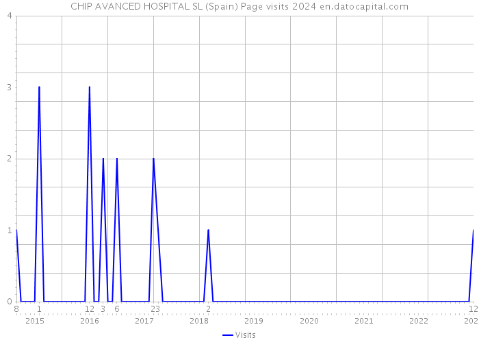 CHIP AVANCED HOSPITAL SL (Spain) Page visits 2024 