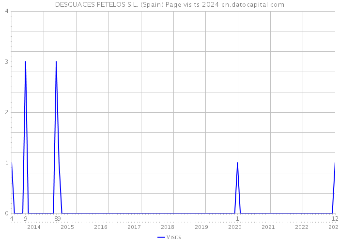 DESGUACES PETELOS S.L. (Spain) Page visits 2024 