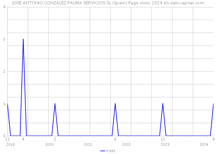 JOSE ANTONIO GONZALEZ PALMA SERVICIOS SL (Spain) Page visits 2024 