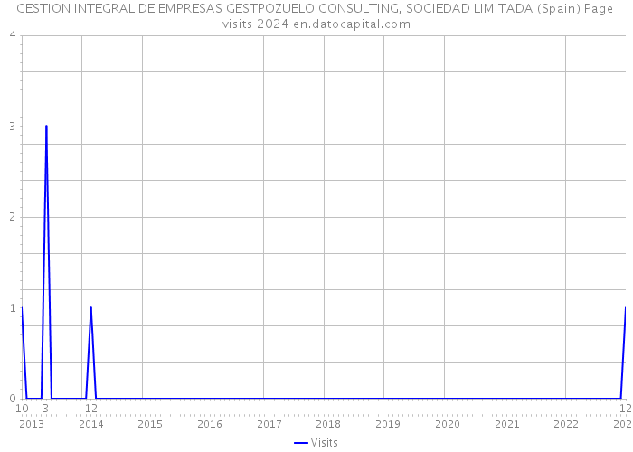 GESTION INTEGRAL DE EMPRESAS GESTPOZUELO CONSULTING, SOCIEDAD LIMITADA (Spain) Page visits 2024 