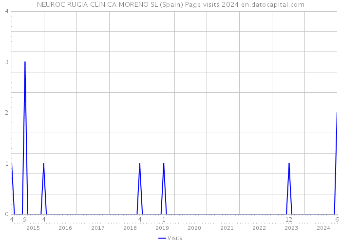 NEUROCIRUGIA CLINICA MORENO SL (Spain) Page visits 2024 