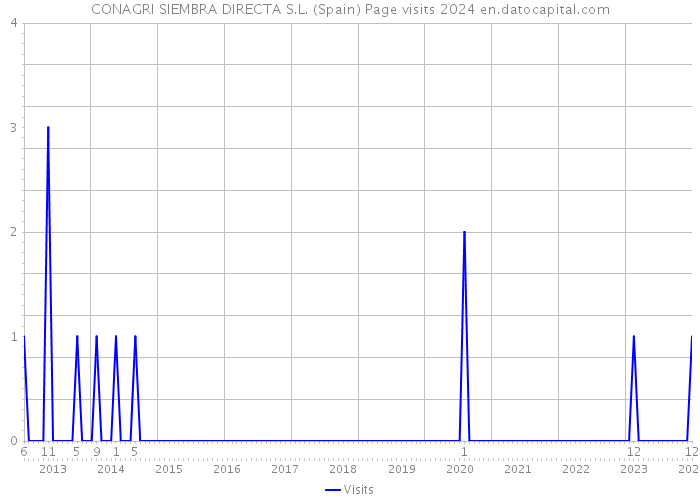 CONAGRI SIEMBRA DIRECTA S.L. (Spain) Page visits 2024 
