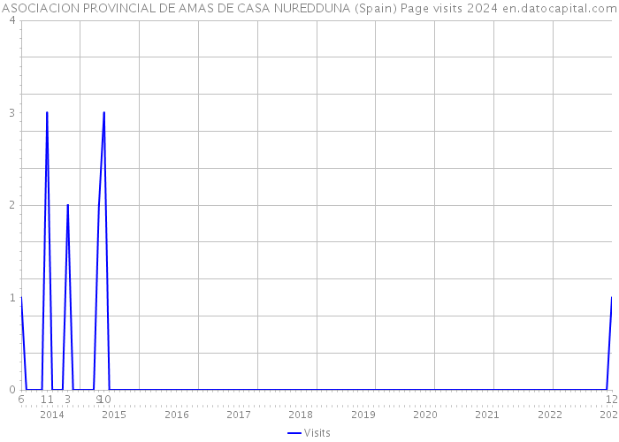 ASOCIACION PROVINCIAL DE AMAS DE CASA NUREDDUNA (Spain) Page visits 2024 