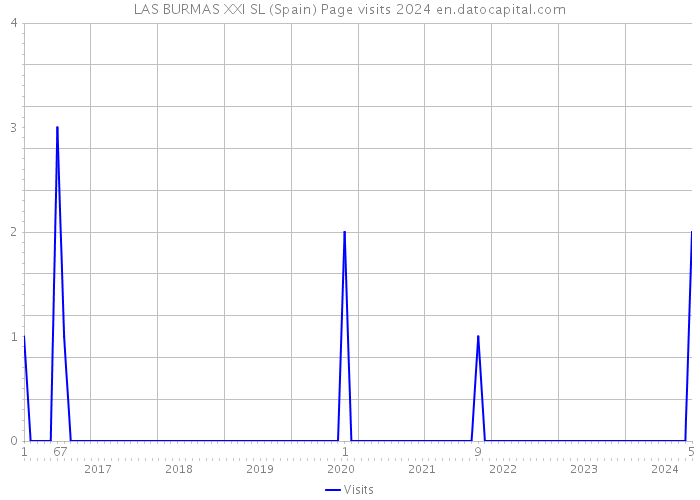 LAS BURMAS XXI SL (Spain) Page visits 2024 
