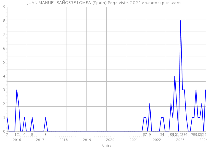 JUAN MANUEL BAÑOBRE LOMBA (Spain) Page visits 2024 