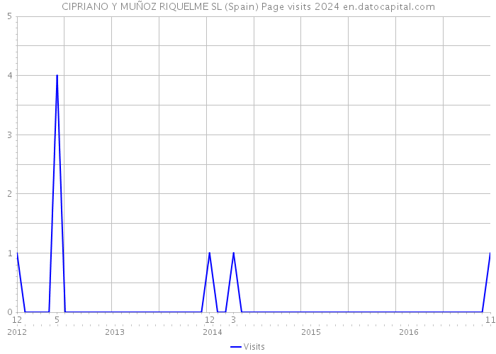 CIPRIANO Y MUÑOZ RIQUELME SL (Spain) Page visits 2024 