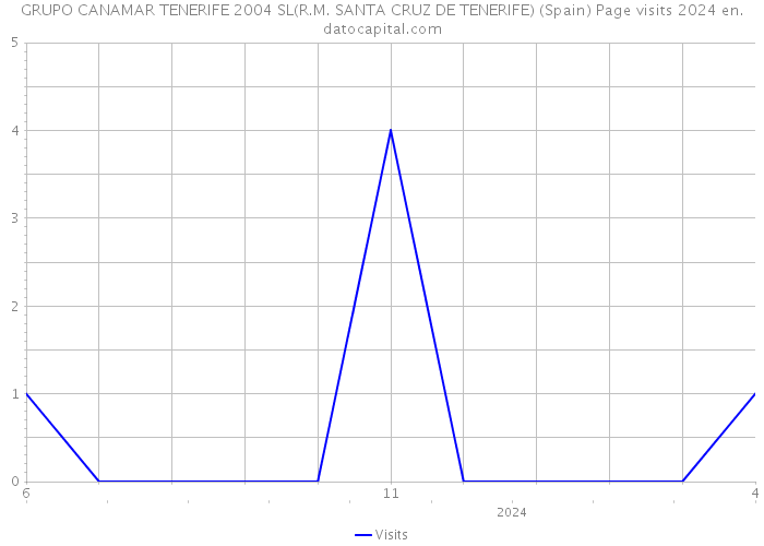 GRUPO CANAMAR TENERIFE 2004 SL(R.M. SANTA CRUZ DE TENERIFE) (Spain) Page visits 2024 