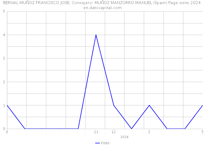 BERNAL MUÑOZ FRANCISCO JOSE. Consejero: MUÑOZ MANZORRO MANUEL (Spain) Page visits 2024 
