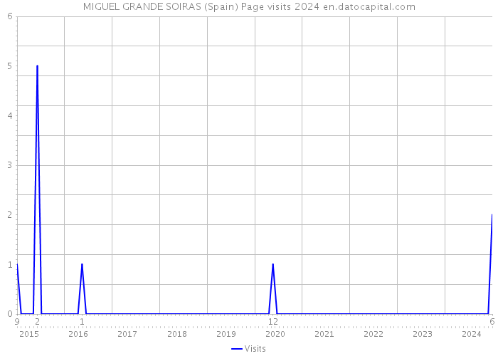 MIGUEL GRANDE SOIRAS (Spain) Page visits 2024 
