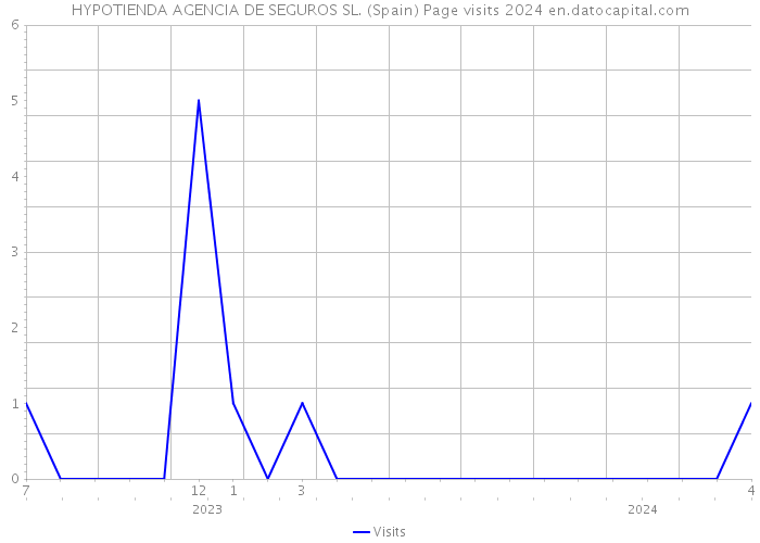 HYPOTIENDA AGENCIA DE SEGUROS SL. (Spain) Page visits 2024 