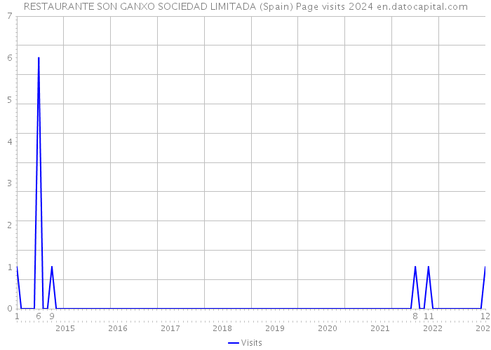 RESTAURANTE SON GANXO SOCIEDAD LIMITADA (Spain) Page visits 2024 