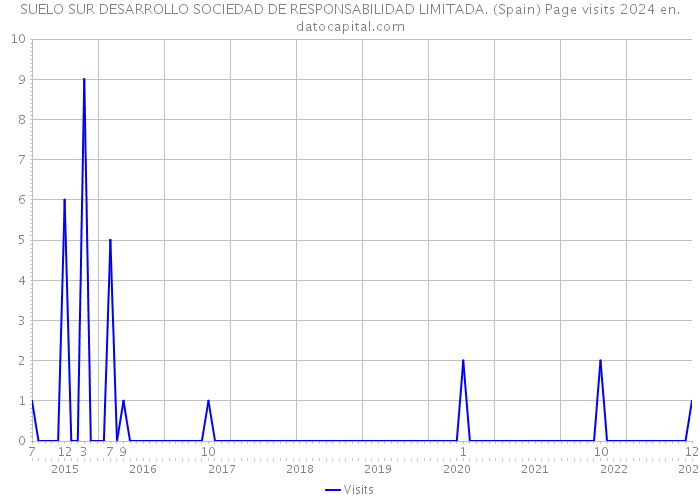 SUELO SUR DESARROLLO SOCIEDAD DE RESPONSABILIDAD LIMITADA. (Spain) Page visits 2024 
