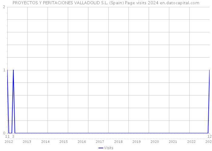 PROYECTOS Y PERITACIONES VALLADOLID S.L. (Spain) Page visits 2024 