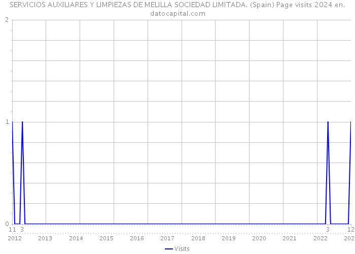 SERVICIOS AUXILIARES Y LIMPIEZAS DE MELILLA SOCIEDAD LIMITADA. (Spain) Page visits 2024 