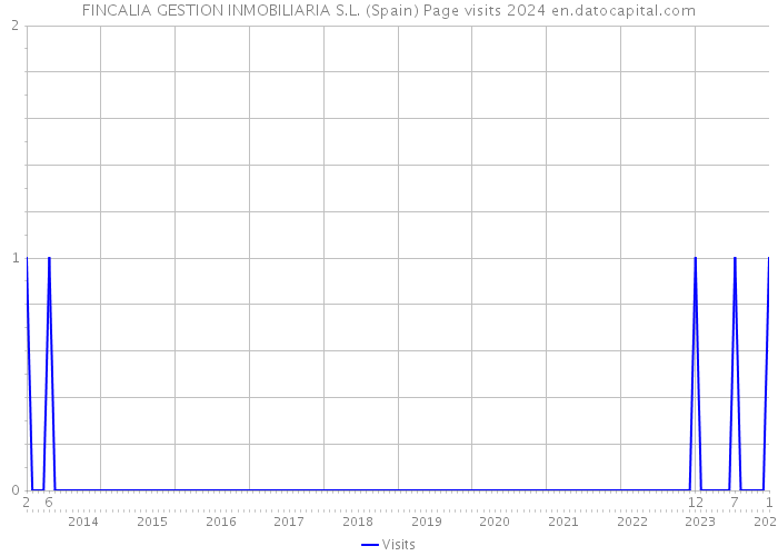 FINCALIA GESTION INMOBILIARIA S.L. (Spain) Page visits 2024 