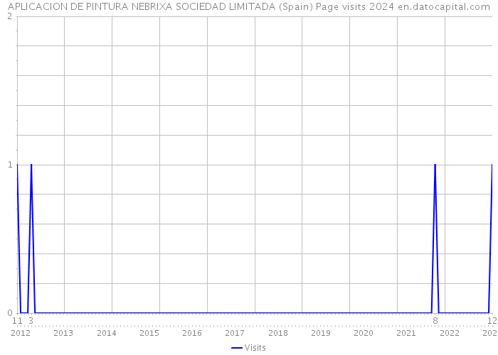 APLICACION DE PINTURA NEBRIXA SOCIEDAD LIMITADA (Spain) Page visits 2024 